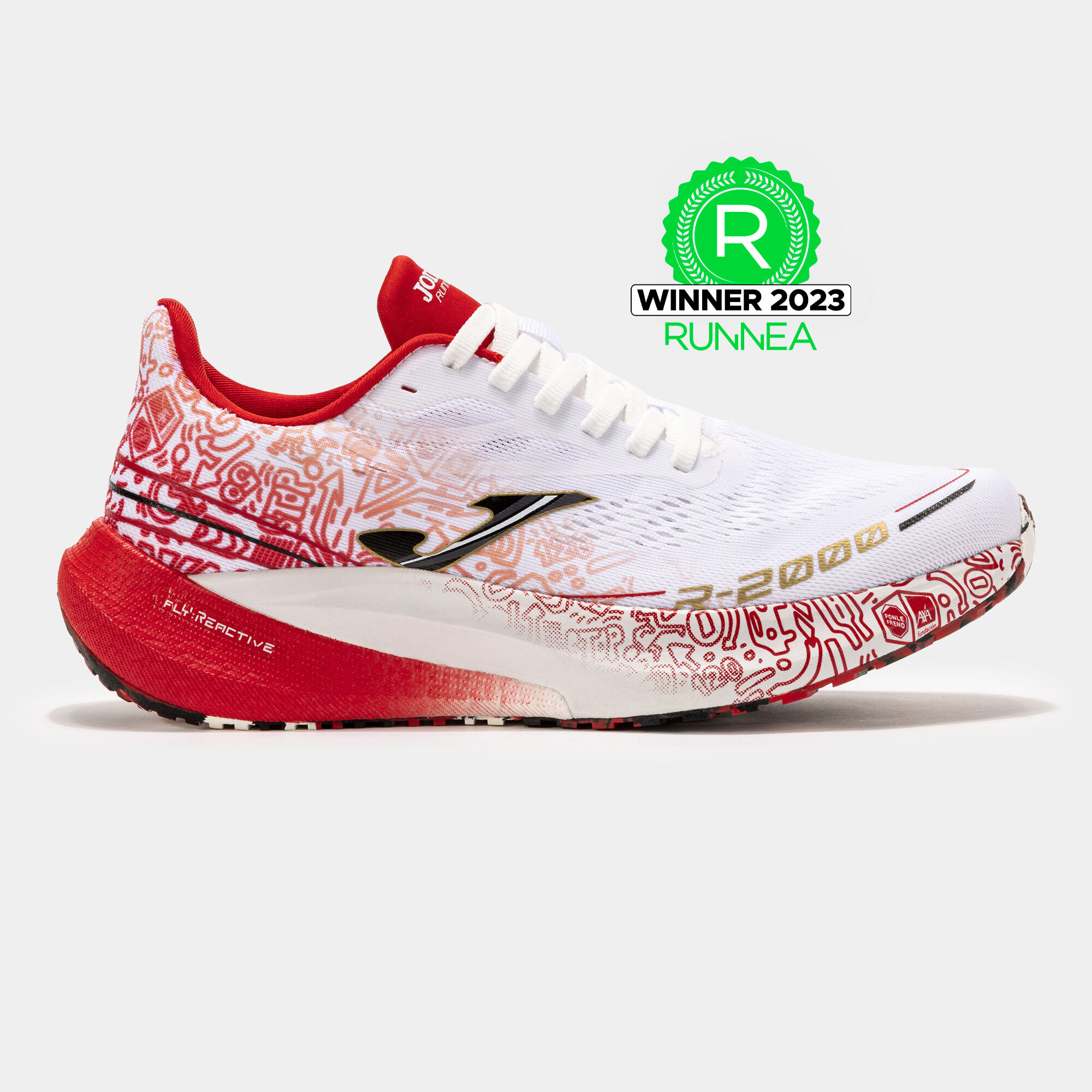 Zapatillas running R.2000 Ponle Freno 24 unisex blanco rojo