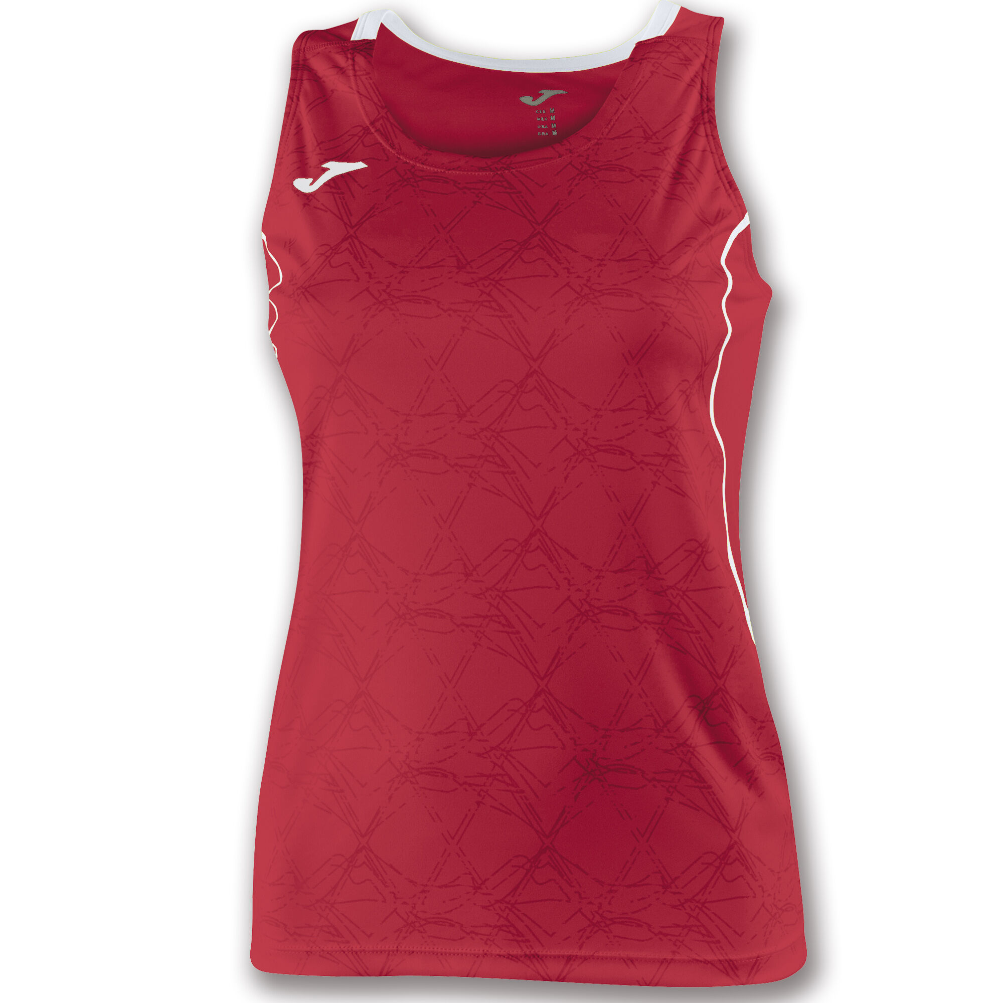 Camiseta sin mangas mujer Olimpia rojo blanco