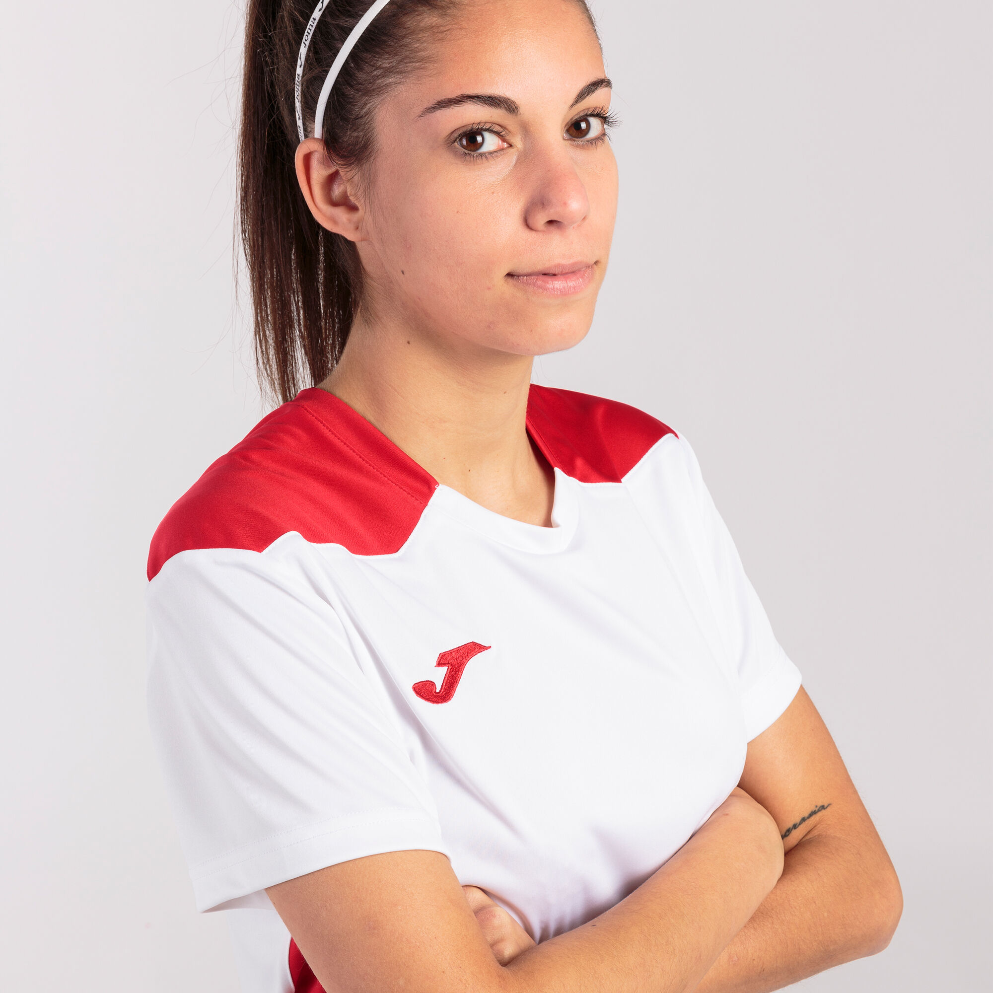 Camiseta manga corta mujer Championship VI blanco rojo