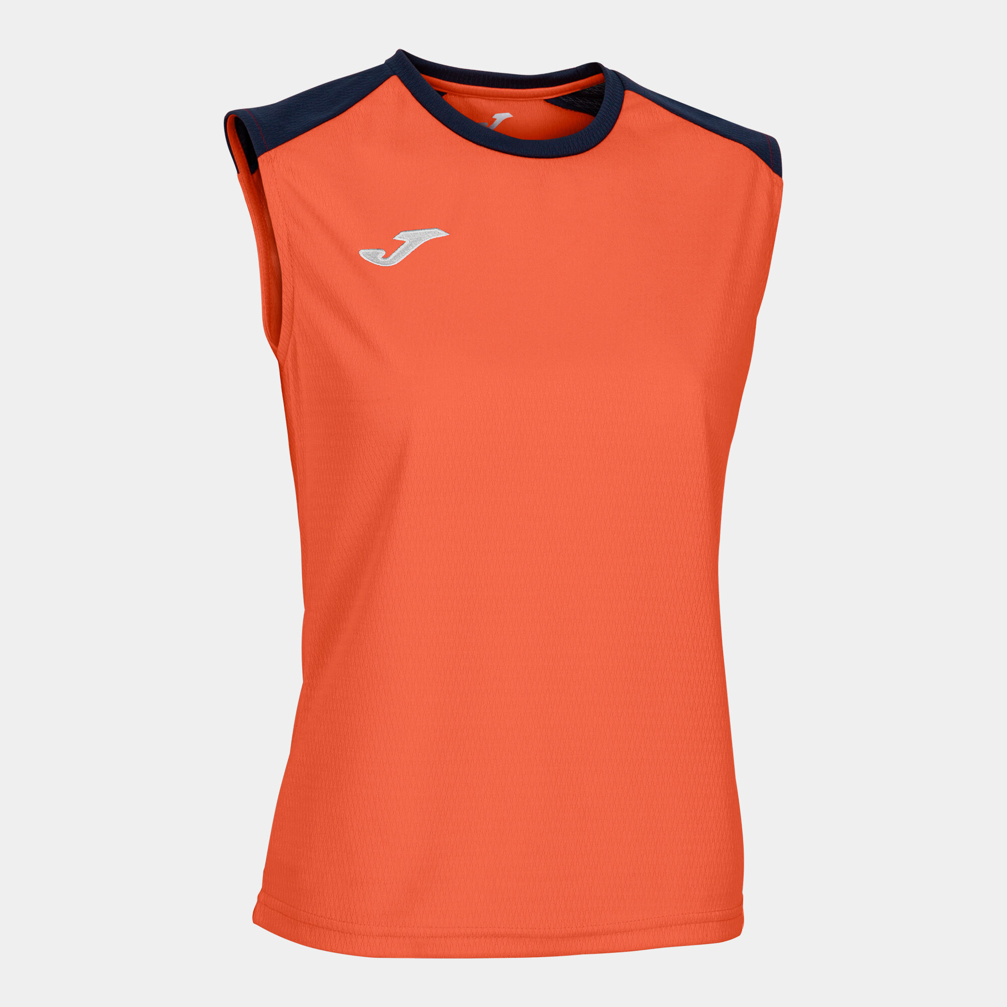 Camiseta tirantes mujer Eco Championship naranja flúor marino