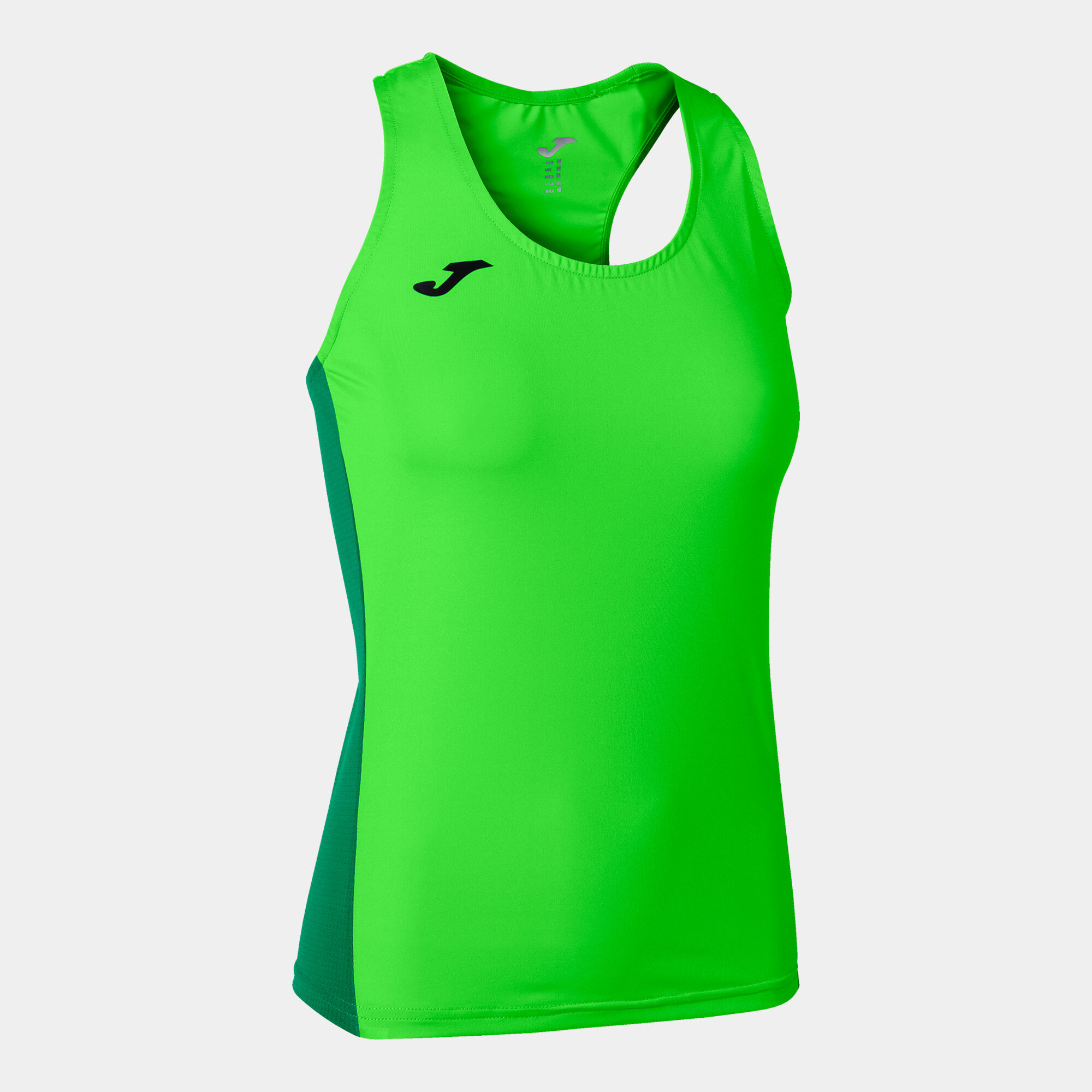 Camiseta tirantes mujer R-Winner verde flúor