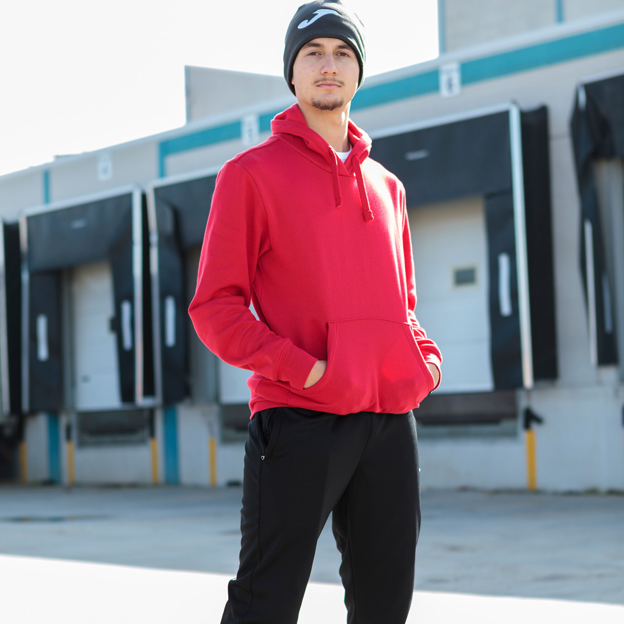 Sudadera con capucha hombre Montana rojo