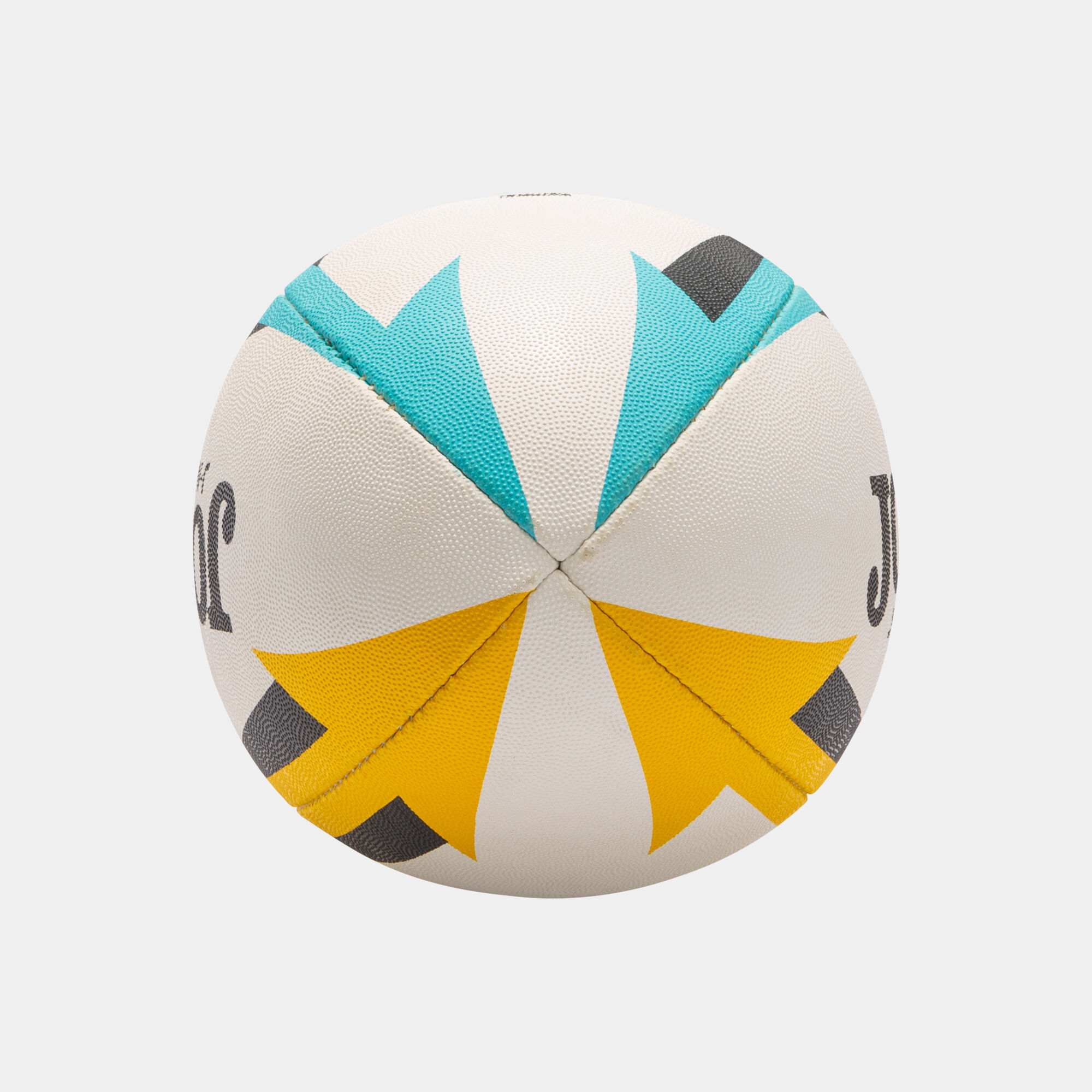 Balón rugby J-Max blanco amarillo
