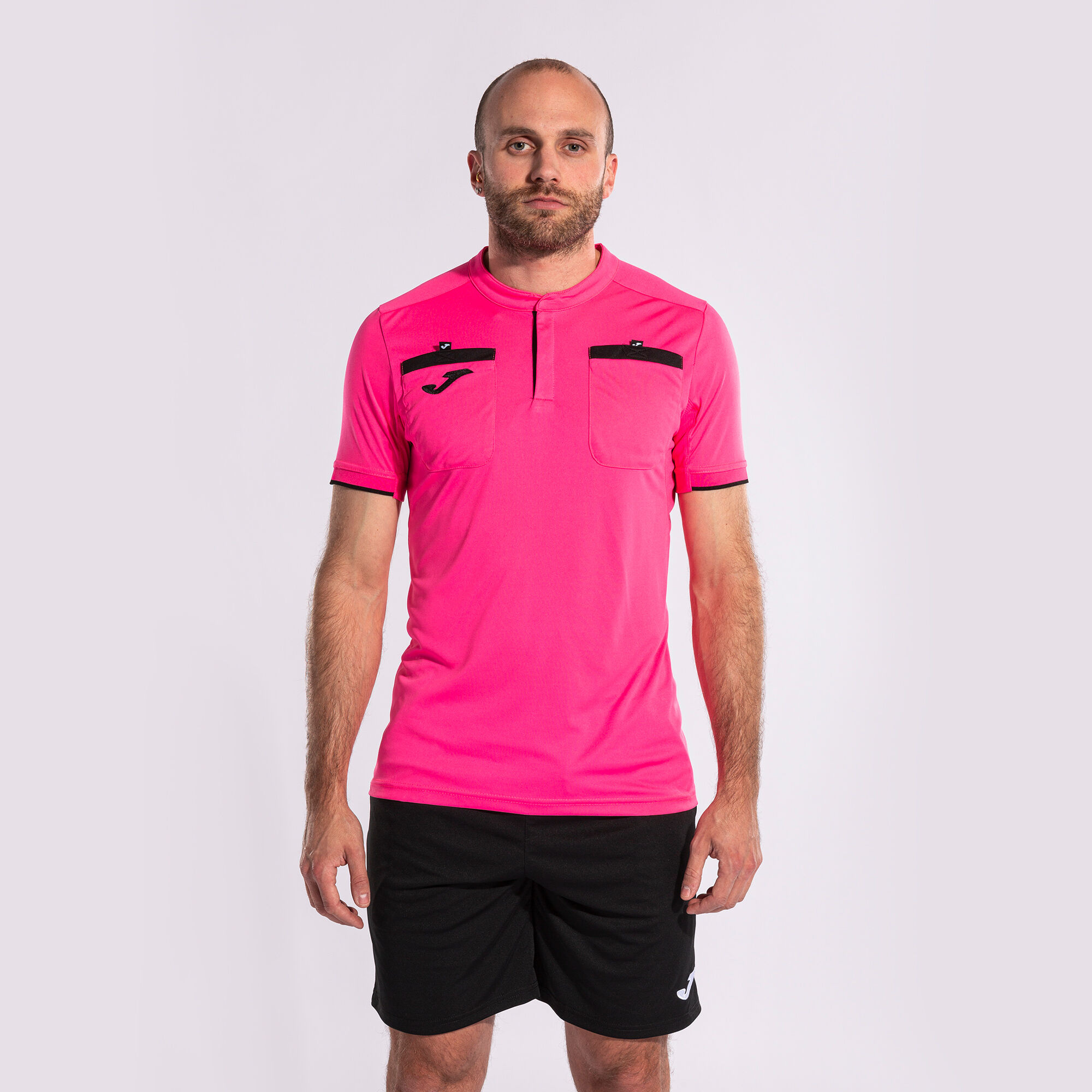 Camiseta manga corta hombre Referee rosa flúor
