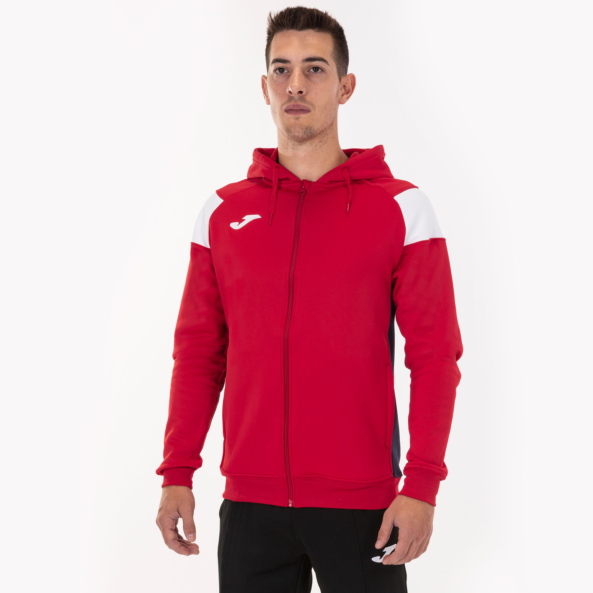 Chaqueta con capucha hombre Crew III rojo blanco marino