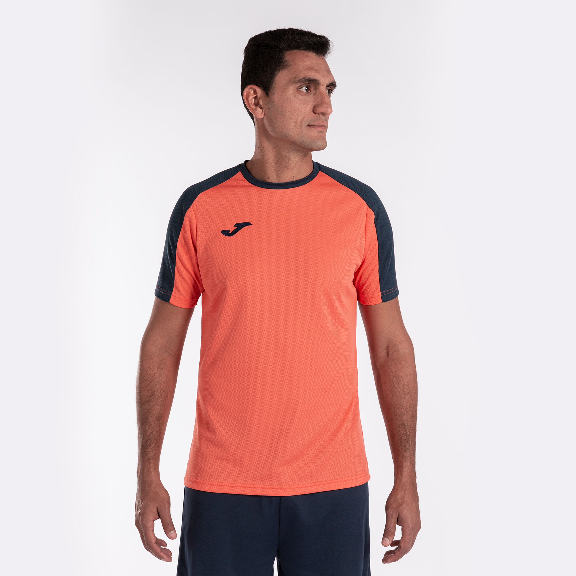 Camiseta manga corta hombre Eco Championship naranja flúor marino