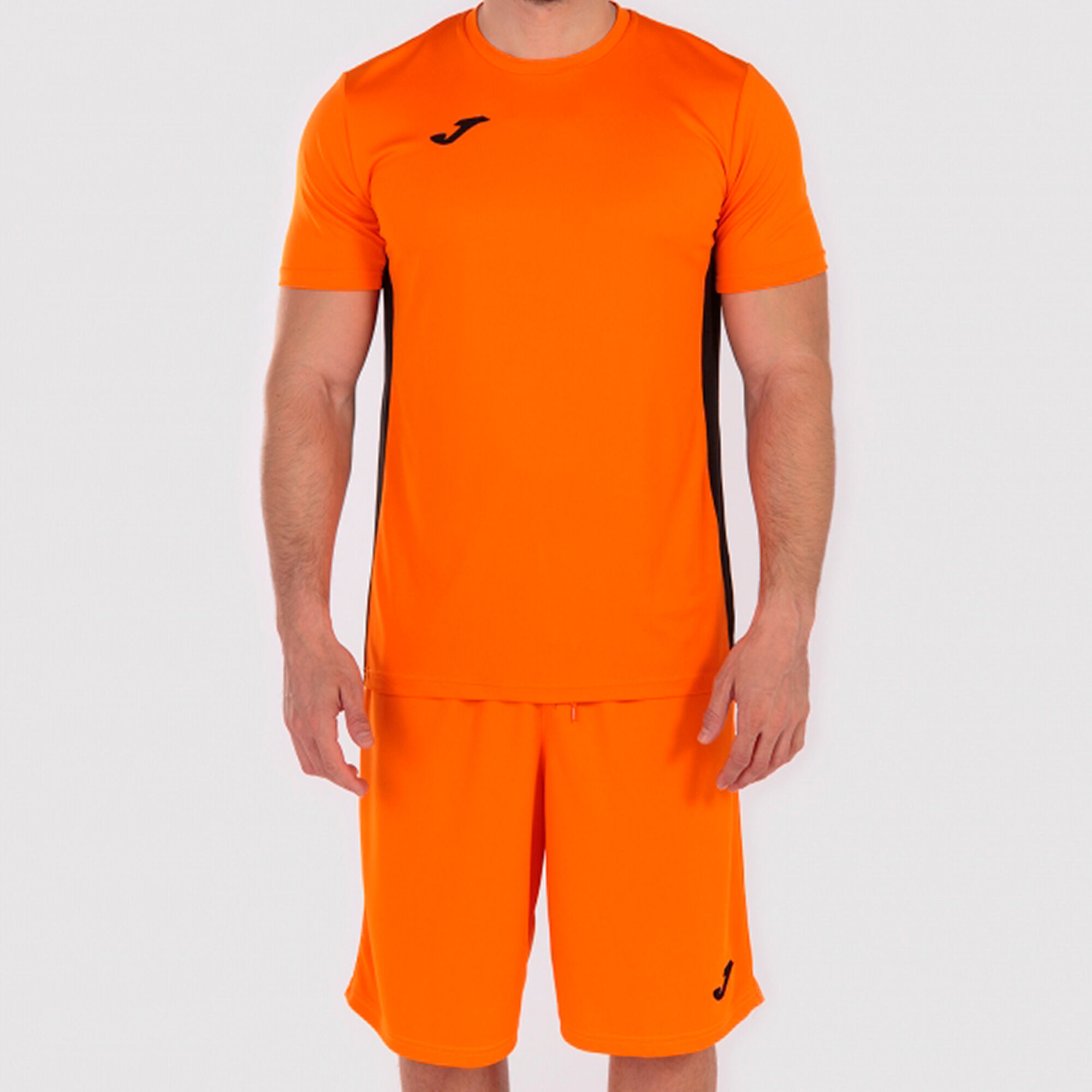 Camiseta manga corta hombre Cosenza naranja negro