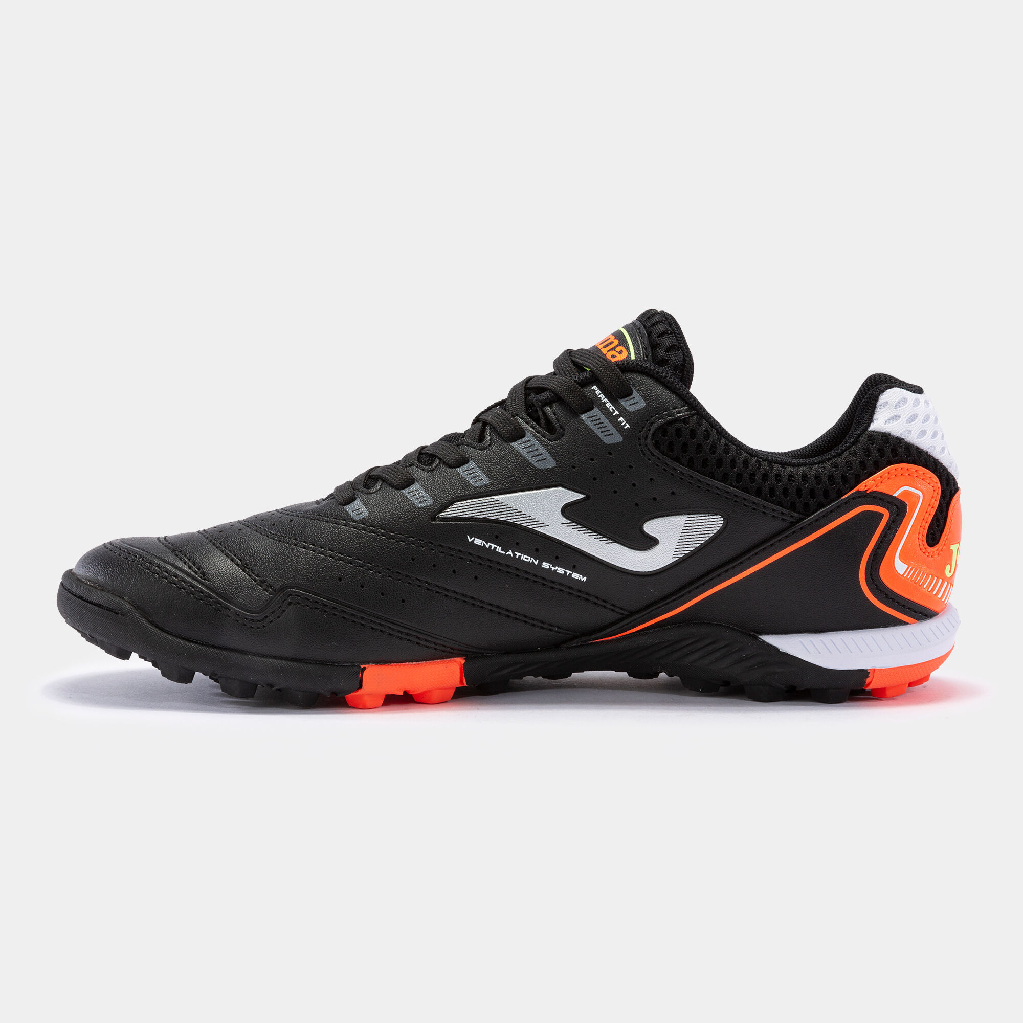 Botas fútbol Maxima 23 moqueta - turf negro naranja