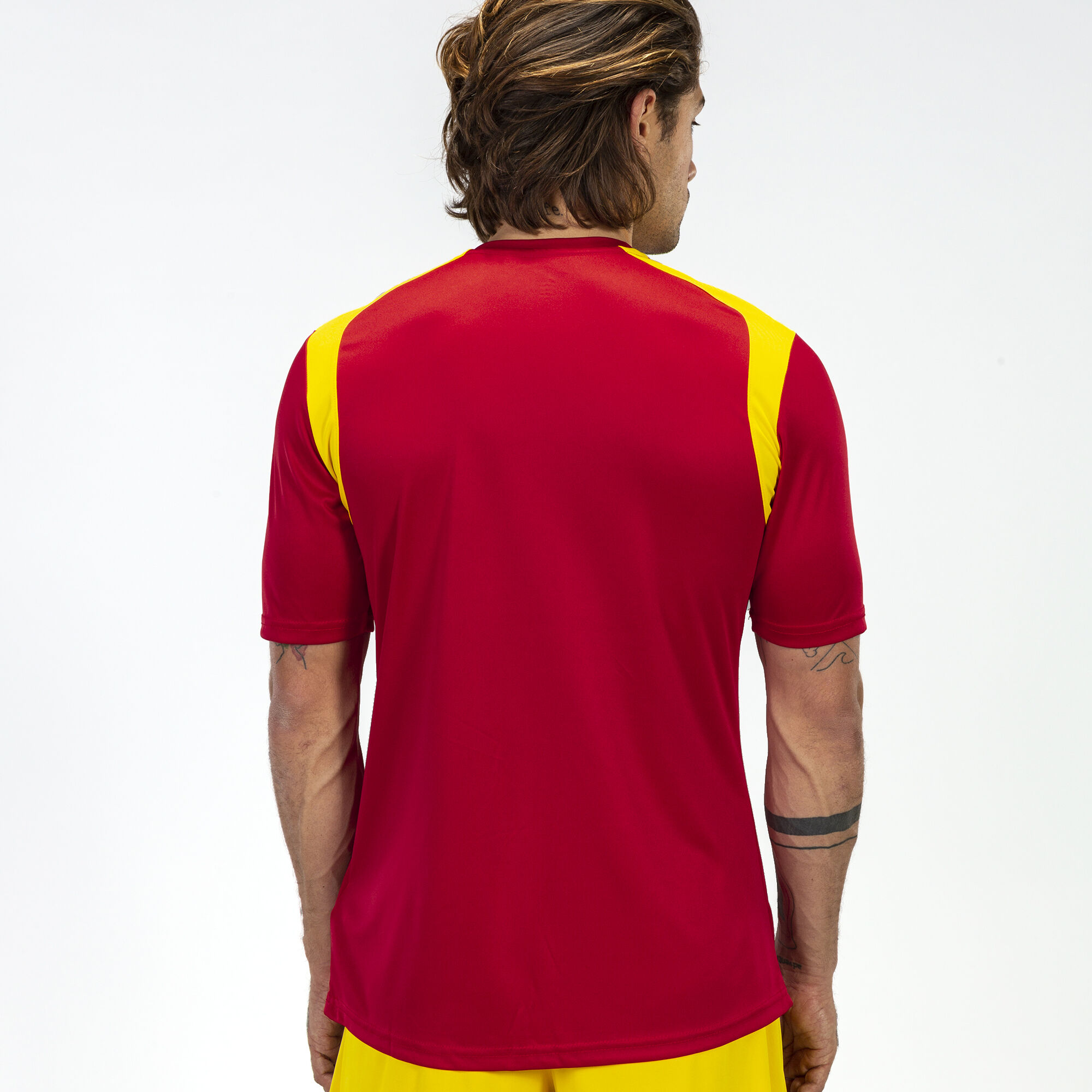 Camiseta manga corta hombre Championship V rojo amarillo