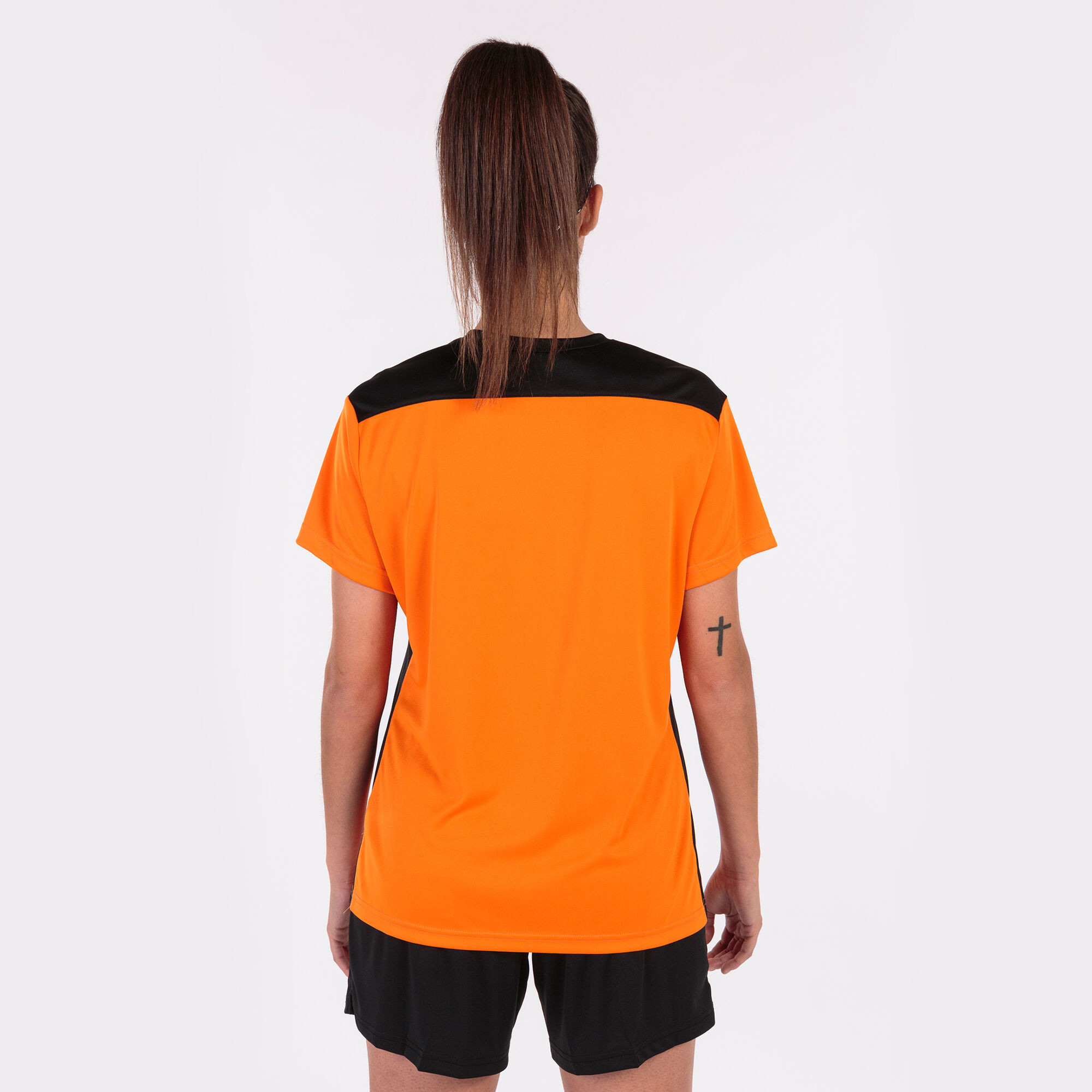 Camiseta manga corta mujer Championship VI naranja negro