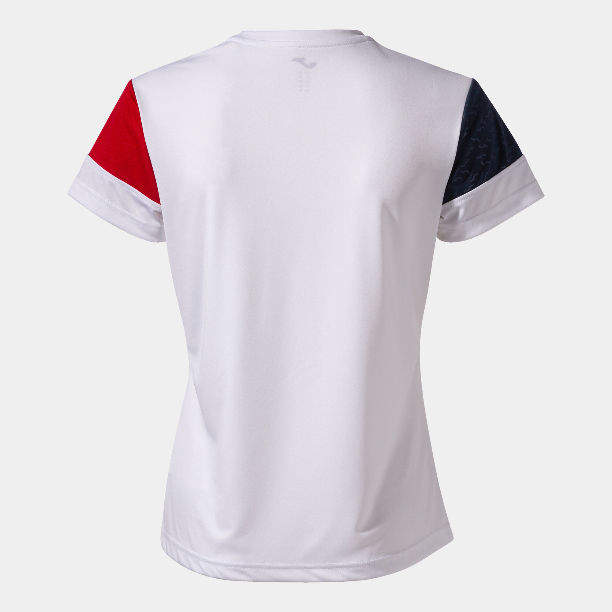 Camiseta manga corta mujer Crew V blanco rojo