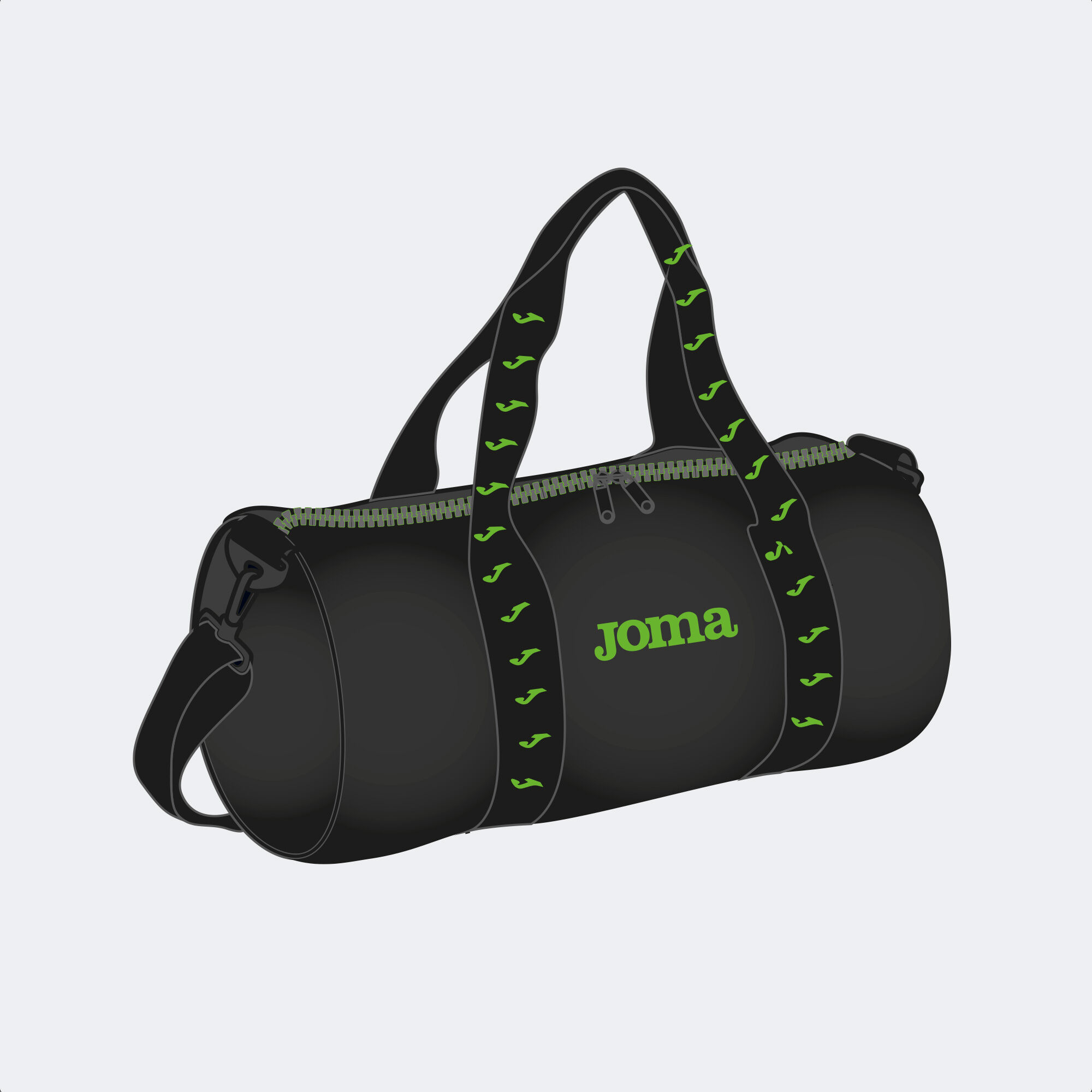 Bolsa de deporte Splash negro verde flúor